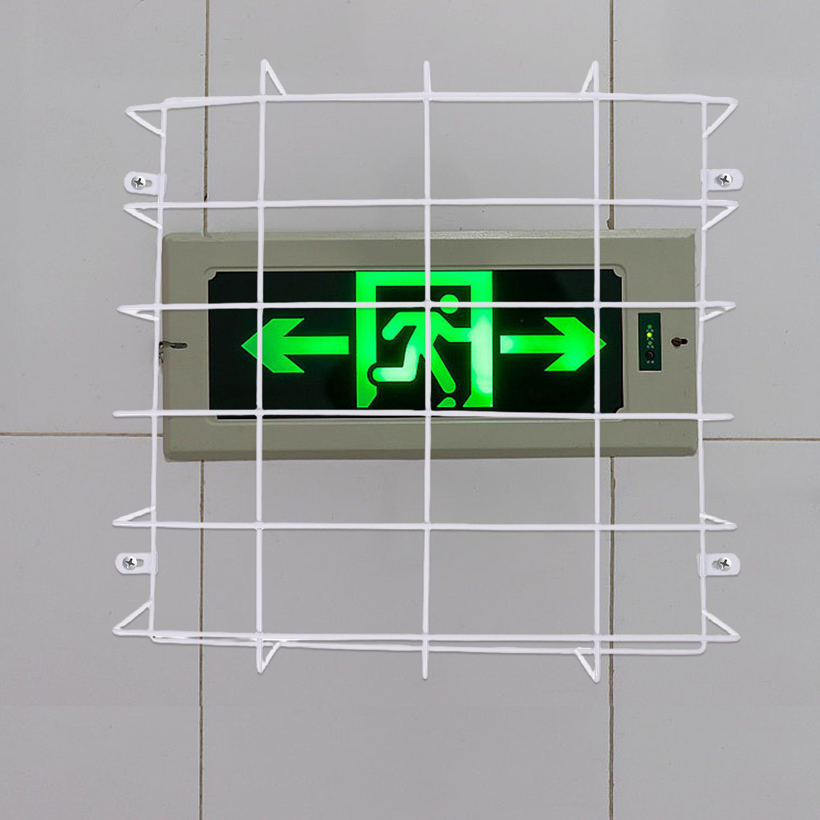 Emergency Exit Sign - Emergency Light Protective Cage Steel Wire
