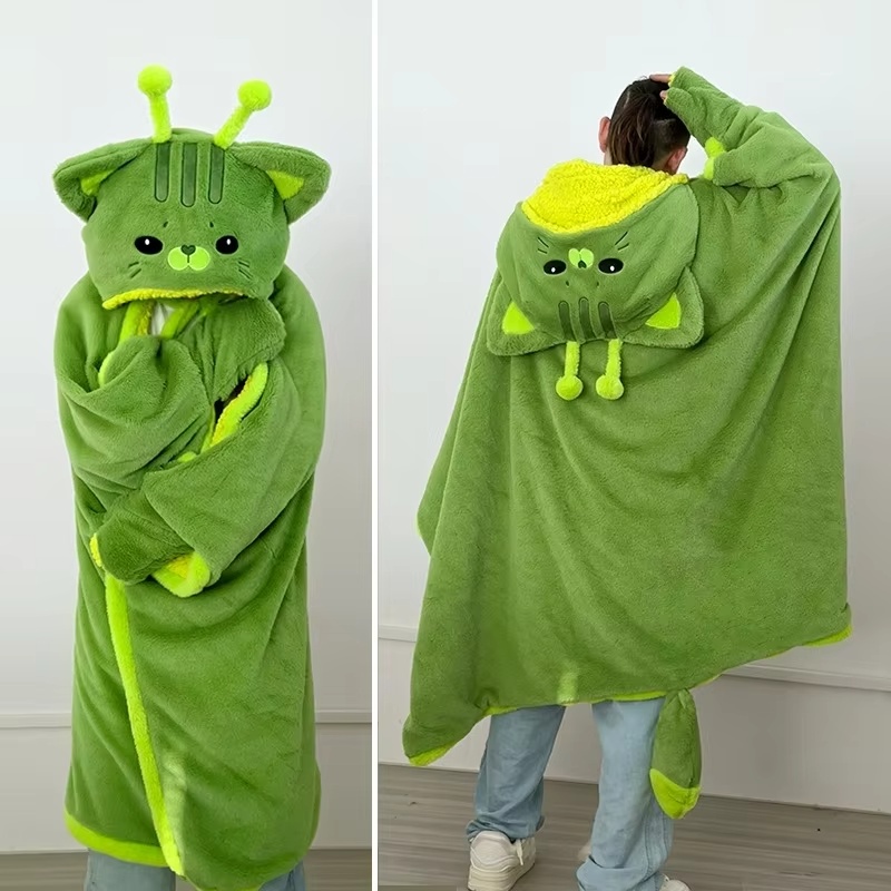 Cartoon Cute Alien Cat Hooded  - đánh giá và giá Fire Blanket Kitchen